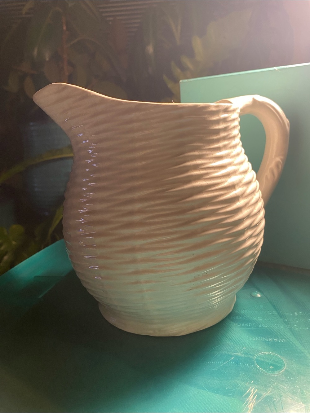 Vintage Tiffany Wicker Pitcher - made in Italy